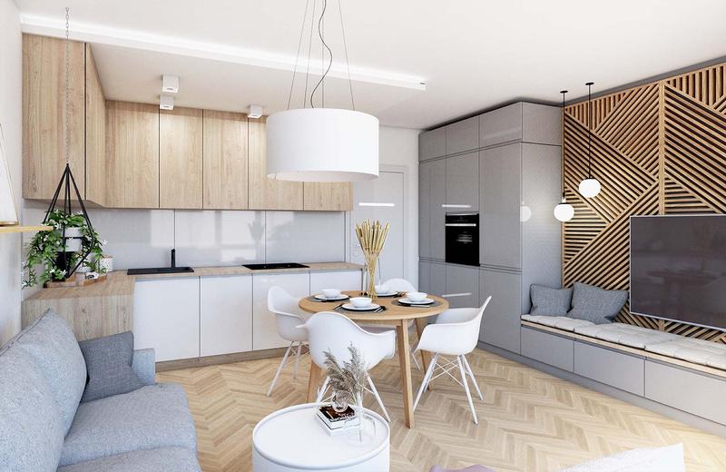 Kuchnia z salonem 20m2
