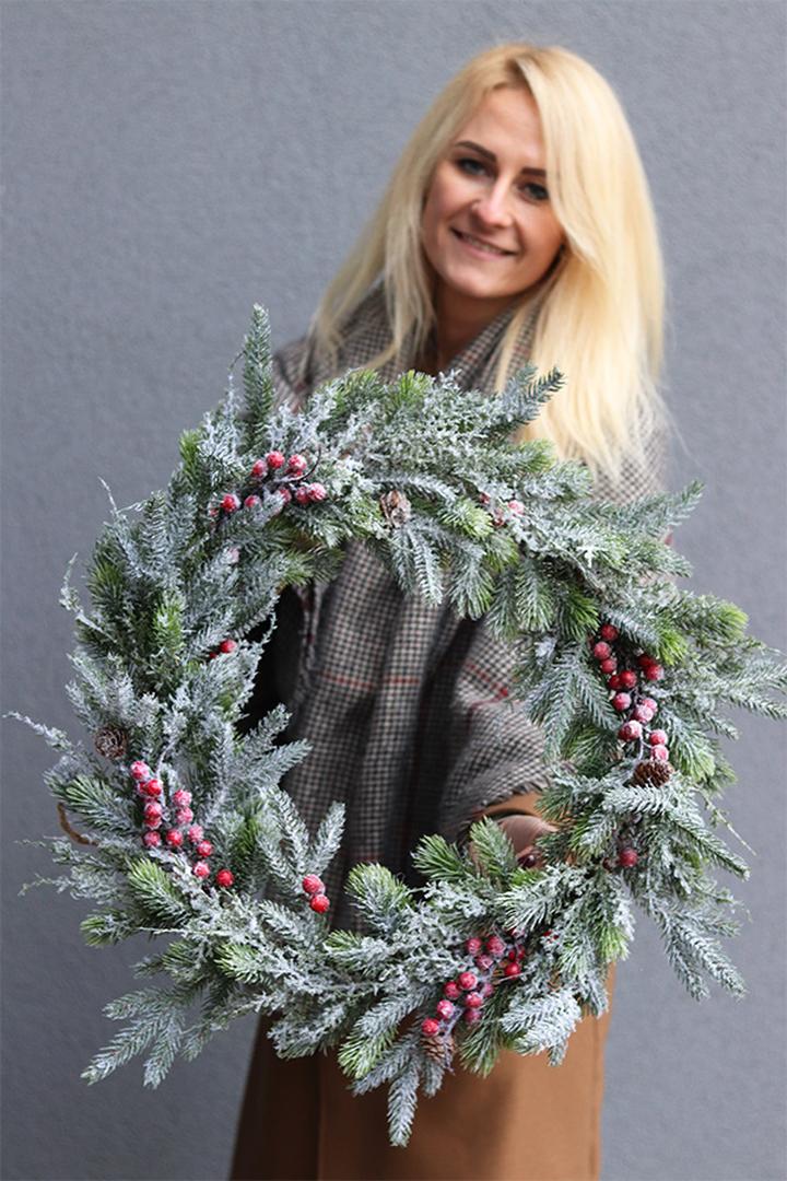 Materiały do zimowego wianka