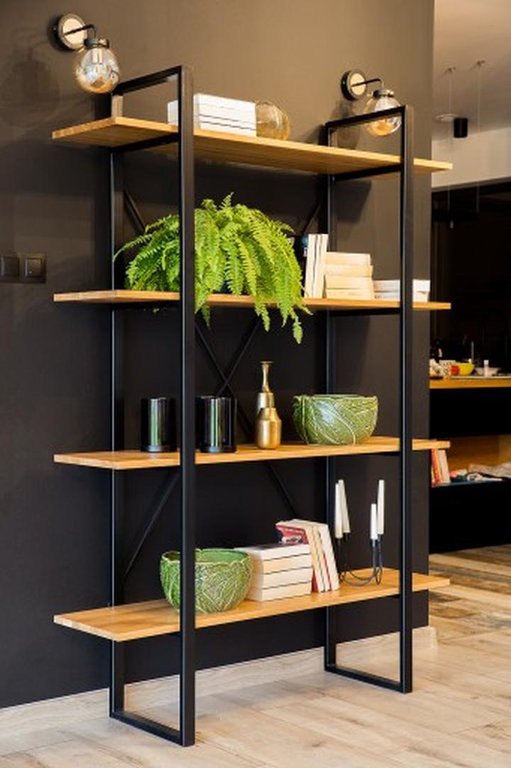 Połączenie metalu i drewna w aranżacji