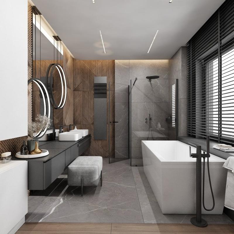 Stylowa aranżacja nowoczesnej łazienki