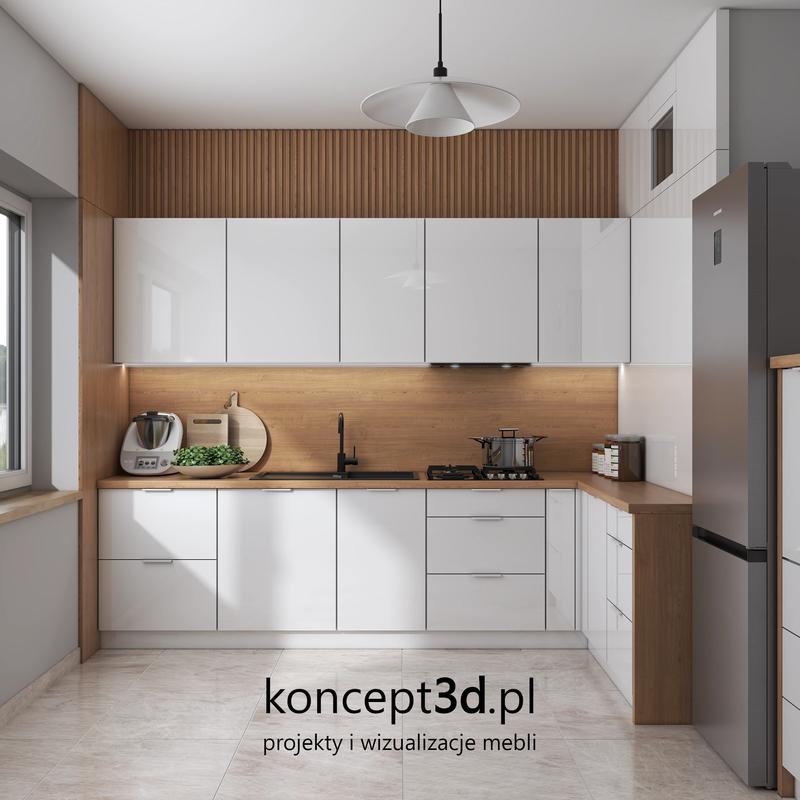 Mała kuchnia we wnęce