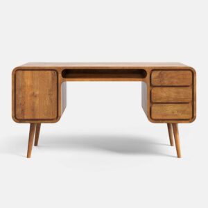 Biurko z drewnianym blatem – stwórz idealne miejsce do pracy w swoim domu