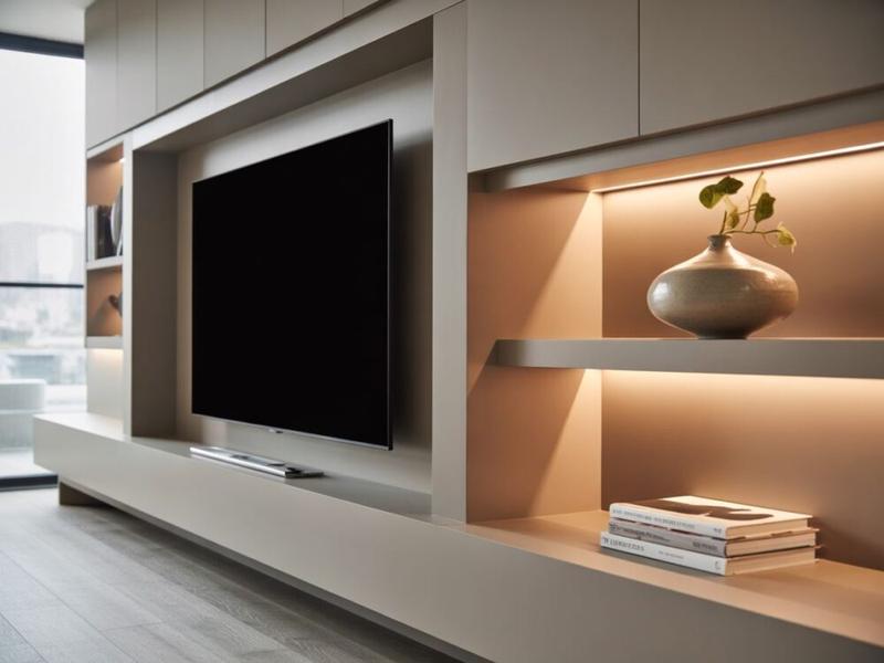 Aranżacja salonu z telewizorem