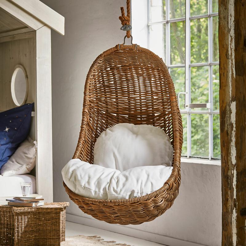 Fotel wiszący drewniany