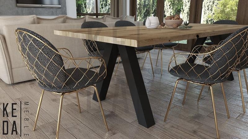 Stół drewniany loftowy