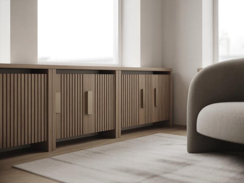 Ukrywanie grzejnika w salonie