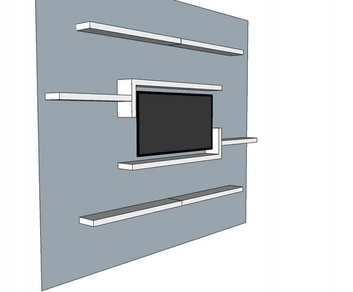 Zabudowa TV w salonie