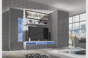 Szara meblościanka jako klucz do nowoczesnego stylu w Twoim salonie