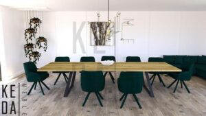 Stylowy stół loft okrągły rozkładany – idealny mebel do salonu na każdą okazję