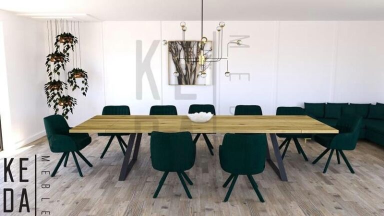 Stylowy stół loft okrągły rozkładany – idealny mebel do salonu na każdą okazję