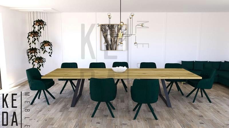 Stylowy stół loft okrągły rozkładany – idealny mebel do salonu na każdą okazję